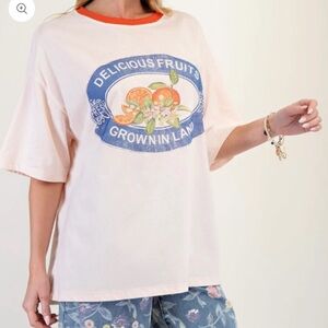 Delicious Fruits Graphic Easel T-Shirt - Cream